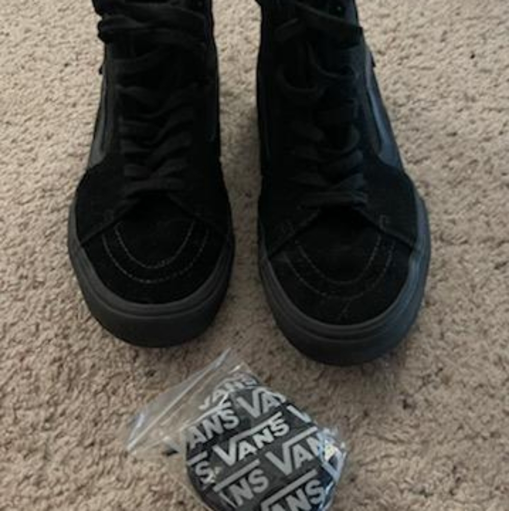 All black high top vans